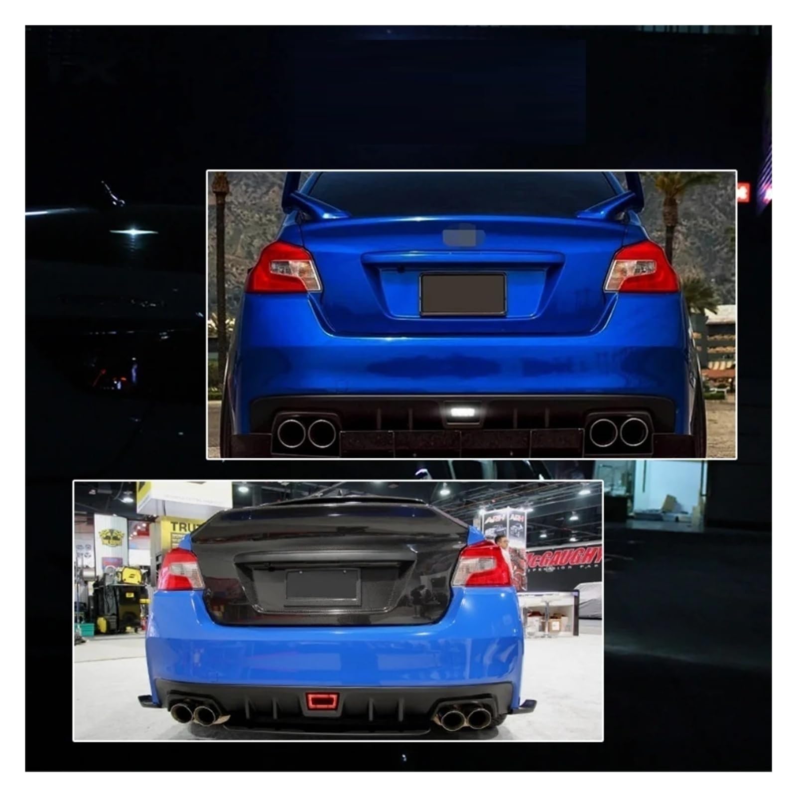 For Subaru Impreza WRX/STI XV Crosstrek Rosso e Bianco LIGHT Coda/Luce Freno Posteriore Fendinebbia Luce di Arresto Luce di Retromarcia di Backup montaggio(Smoked lens)