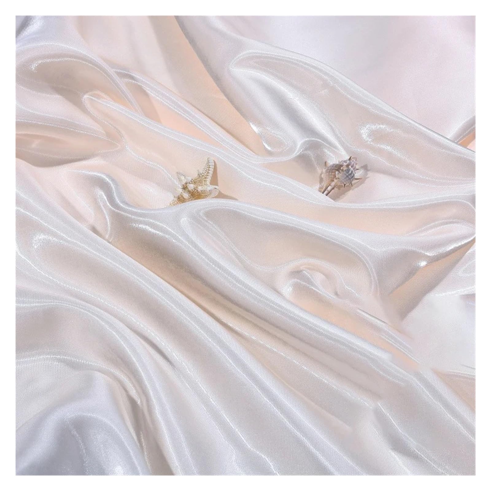 Satin Fabric Multi-Color Liquid Satin Reflective Crystal Fabric Smooth Sparkle Stiff Material for Craft(Color 9)