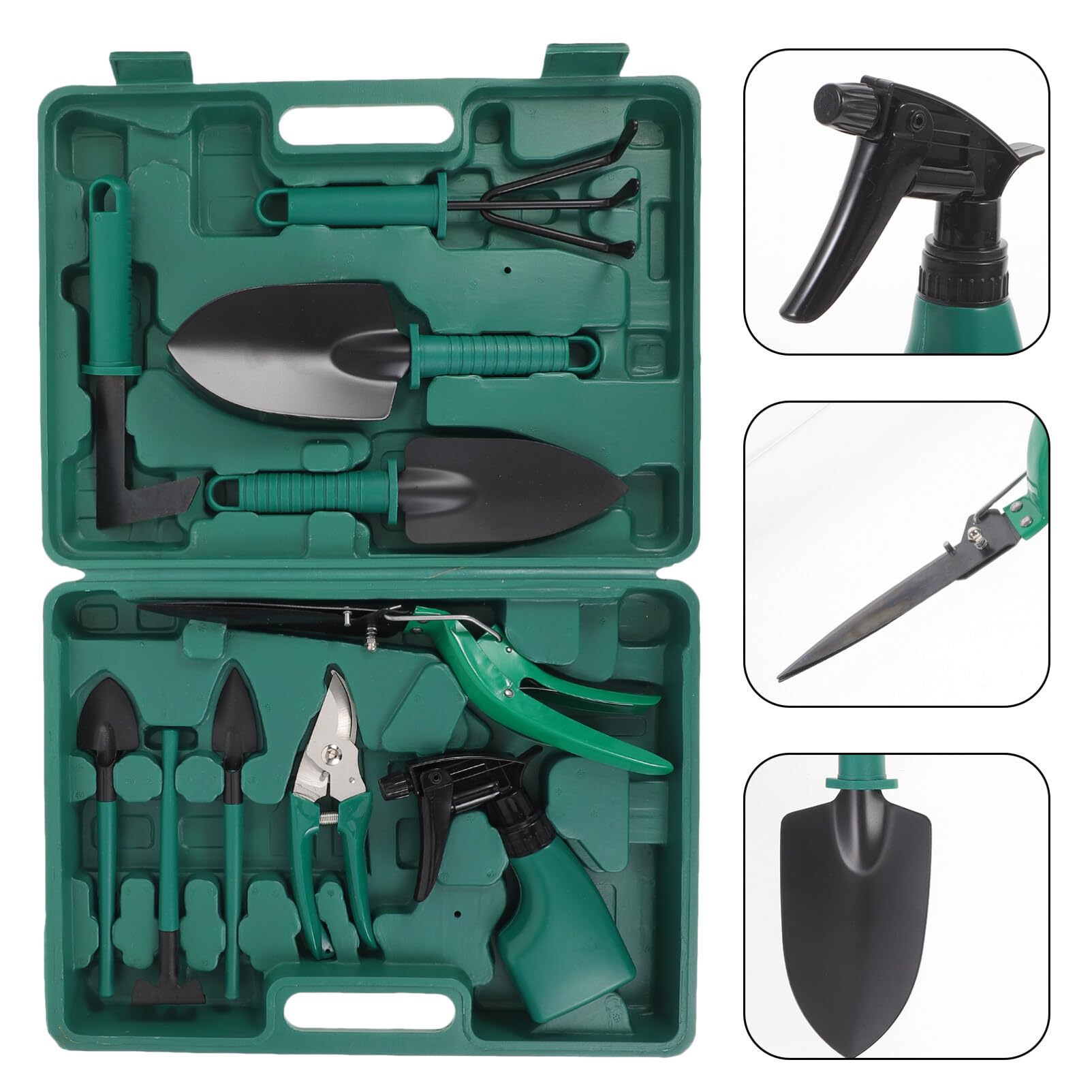 SUPVOX 1ensemble Kit Outils De Jardinage Pratique avec Pelle Râteau Et Sécateur Ensemble Étui De Rangement pour Jardinage Et Entretien Plantes