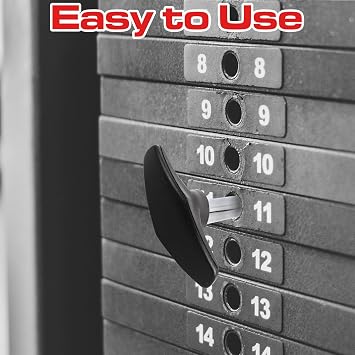 BLMHTWO 2PCS Weight Pins for Weight Stack Machine, Weight Stack Pin Replacement, Gym Pins for Weight Stack (3/8 Diameter; 4.4 Locking Space)