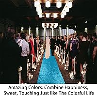 Vista 34 de ShinyBeauty Pasillo de Lentejuelas Negras Brillantes de 2 pies x 15 pies Alfombra Brillante para Bodas, Graduaciones, Fiestas, Alfombra Negra