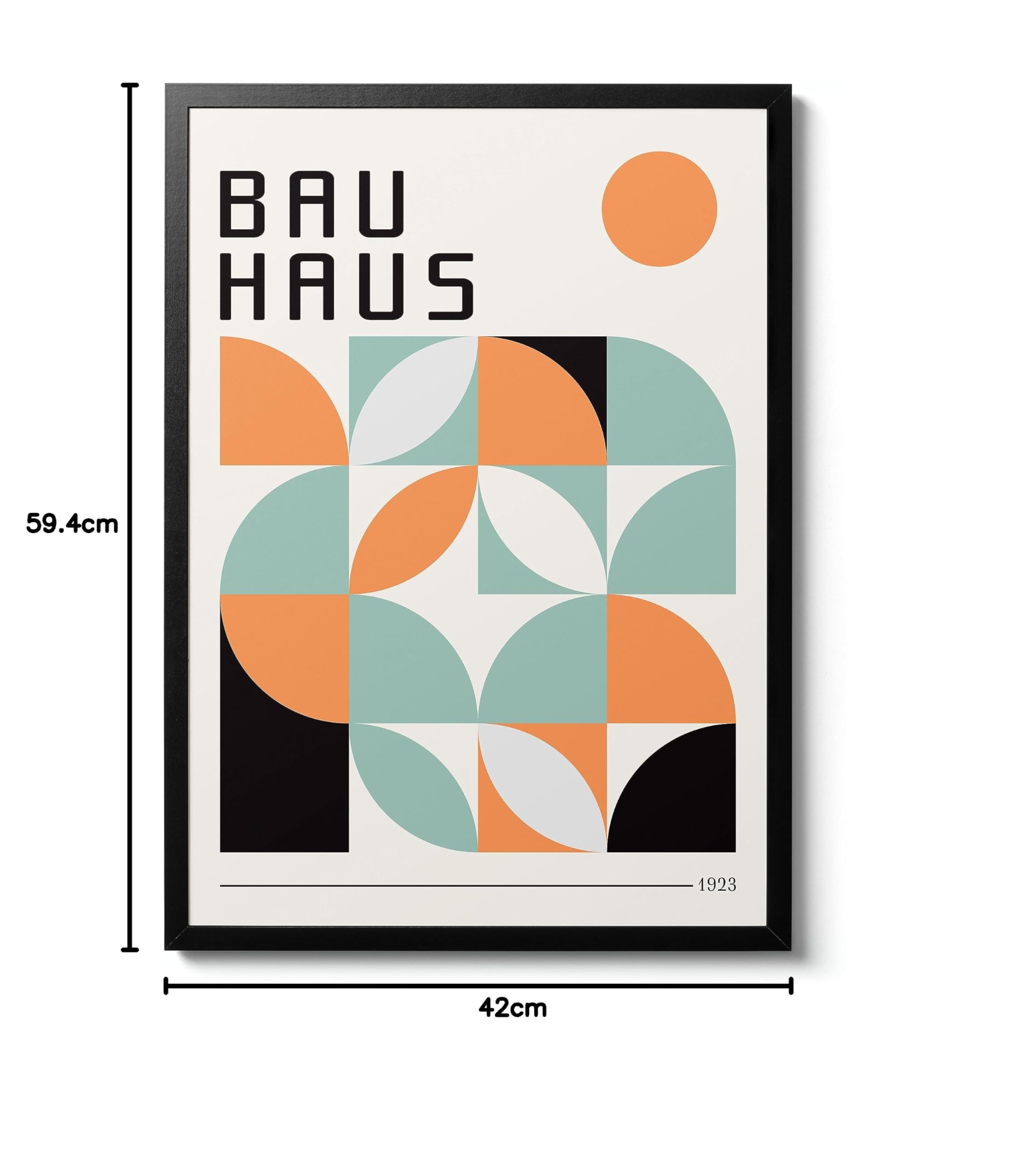 Summer Shapes Poster, Bauhaus Print, Framed Abstract Art, Mid-Century Wall Art, Modern Home Decor, Gift Idea, Archival Matte, A2 (Print Only) - 59.4x42cm — view 7