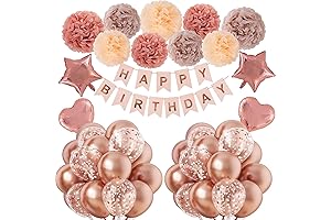 Enchanting Rose Gold Birthday Extravaganza for Women and Girls