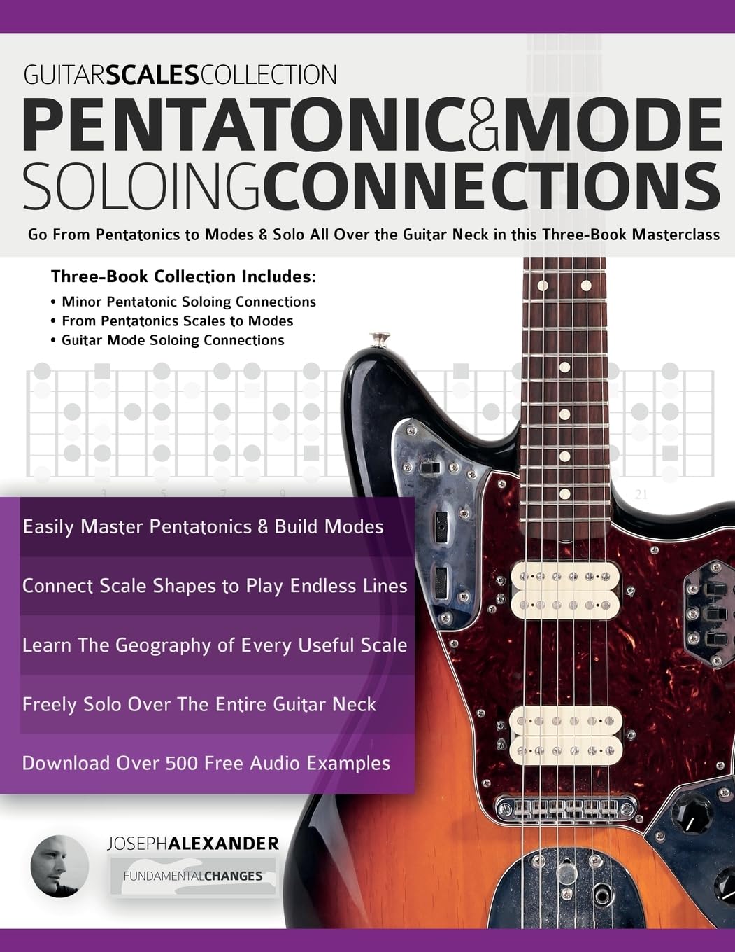 Guitar Scales Collection – Pentatonic & Guitar Mode Soloing Connections: Go From Pentatonics to Modes & Solo All Over the Guitar Neck in this Three-Book Masterclass