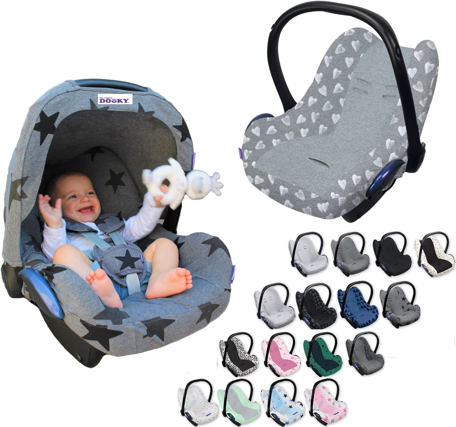 The Original Dooky by XPlorys Original DOOKY BabyFit Universal Protective Cover for 3 and 5 Point Harness System Baby Car Seat such as Maxi-Cosi, Cybex etc. (Dandelion)
