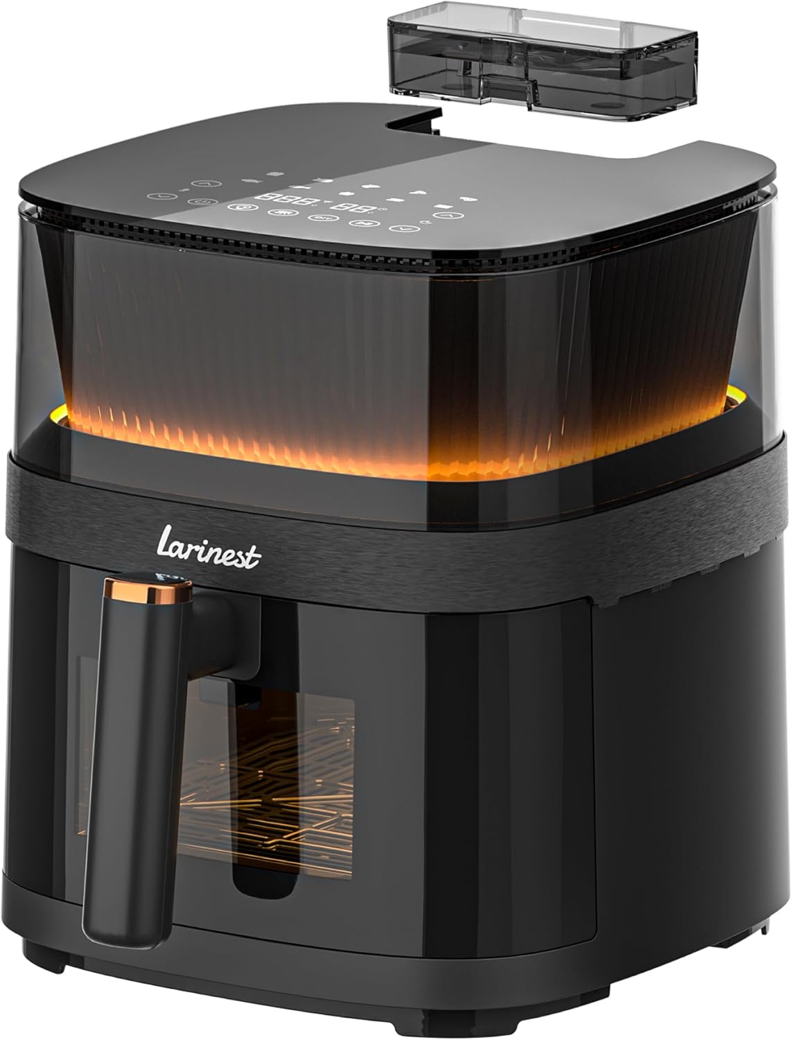 5.3Qt Air Fryer, Professional Airfryer with Water Atomizer Tech, 10 Cooking Functions on Digital Touch Screen, Large Capacity for Quick & Easy Meals, Dishwasher-Safe & Nonstick, AF502, Black 5 Quarts Black-Pro