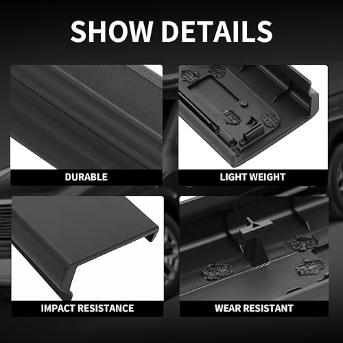 Miniatura 9 de KARPAL Par de molduras de tapa de puerta trasera con escalón flexible para Ford F250 F350 F450 F550 2008-2016 repuesto para FO1904118 8C3Z-9941019-AA