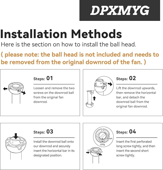 Varilla de Extensión para Ventilador de Techo de 36 Pulgadas miniatura 7