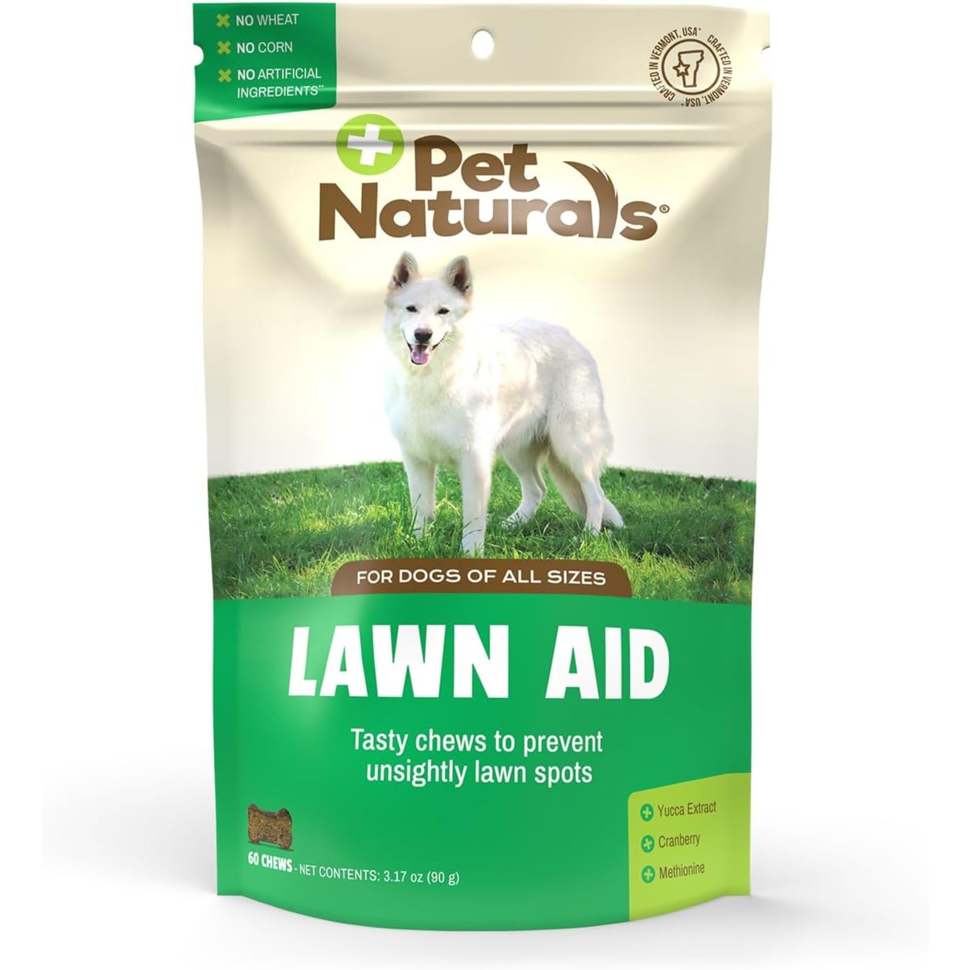 Pet Naturals Lawn Aid Soft Chews for Dogs, Urine Neutralizer, Prevent Lawn Burn and Maintain Green Grass, Bladder and Urinary Tract Support, Chicken