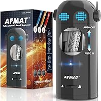 Vista 7 de AFMAT - Sacapuntas eléctrico para lápices de colores, sacapuntas completamente automáticos para lápices de 7-11.5 mm, sacapuntas de robot