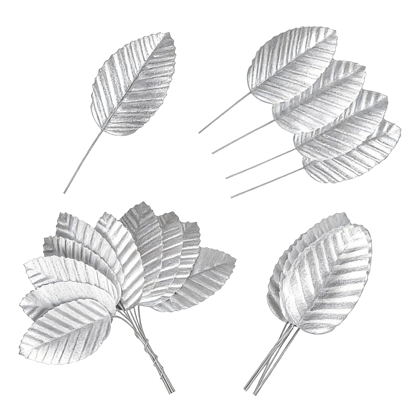Kangnice Artificial Silk Foliages Bulk Pack of 200Pieces for Event Decoration Indoor Outdoors Use Customizable Shape Craft Needle Wreath