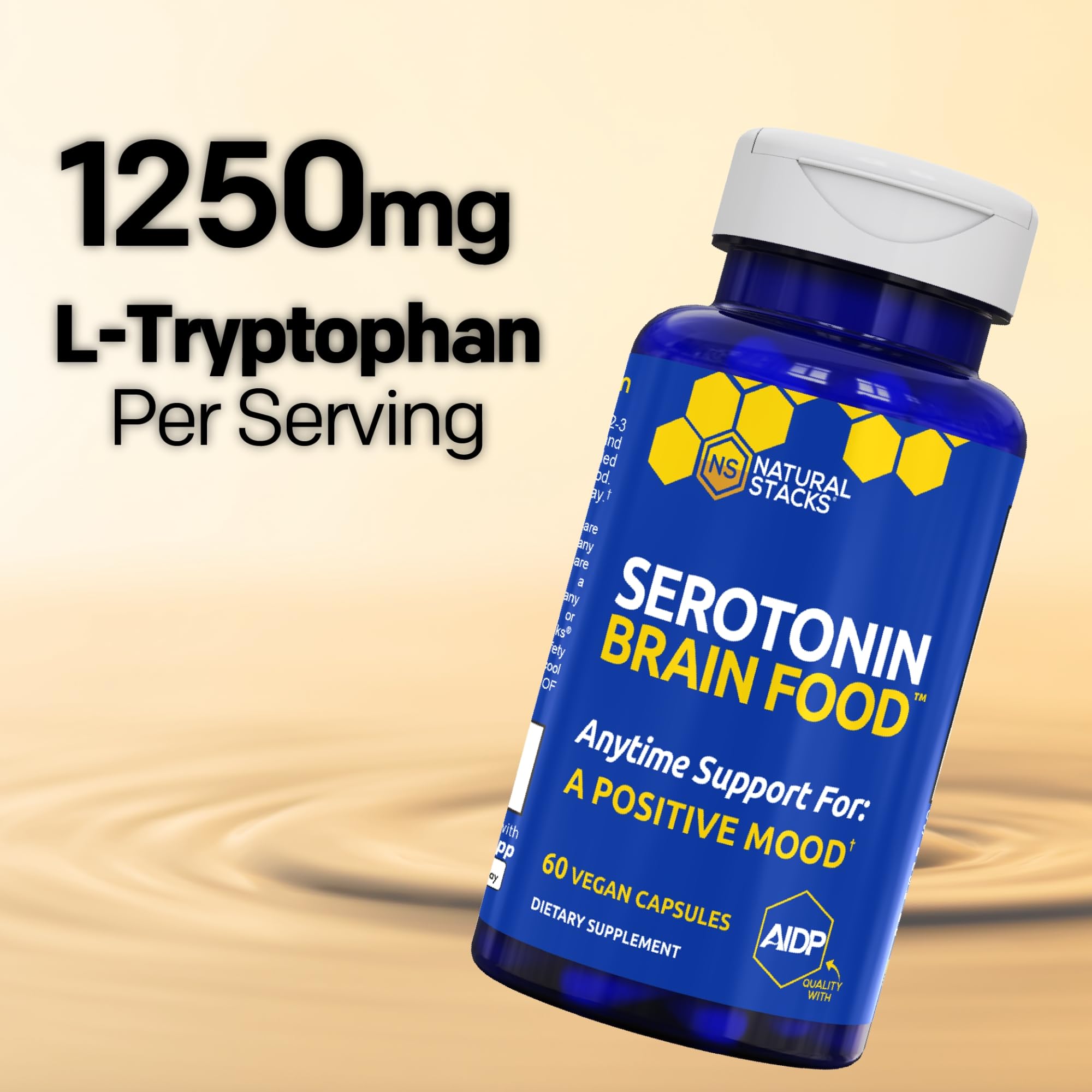 Serotonin Brain Food, Mood Support w/ Tryptophan & Rhodiola Rosea 120 Count — Amazon image 4