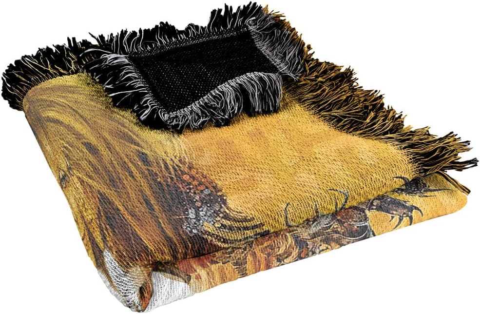 LOGOVISION Labyrinth Blanket, 50"x60" Crystal Ball Woven Tapestry Cotton Blend Fringed Throw