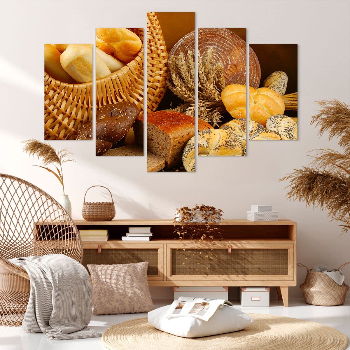 ARTTOR Woonkamer decoratie abstractie modern Meerdelige ingelijste canvasprint 150x100cm Modern Slaapkamer Keuken Set van 5 Muurkunst Groot XXL Foto's Kunstfoto Wall Decor Canvas EA150x100-4001