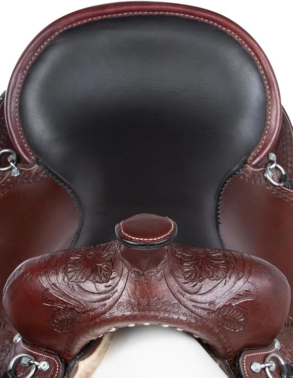 Western Horse Saddle Leather Pleasure Trail Endurance Brown Round Skirt Tack Riding Set 10'' to 18'' ME-WLS-113