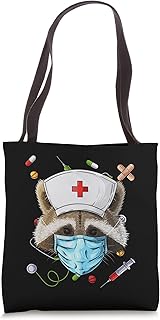 Raccoon Nurse RN Funny ER Nursing School Graduation Tote Bag