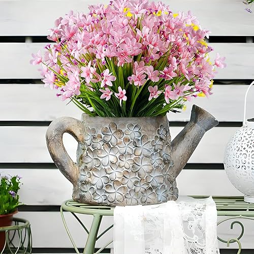 Miniatura 10 de 22 paquetes de flores artificiales de narcisos, vegetación artificial artificial, resistente a los rayos UV, no se decolora, plantas de plástico