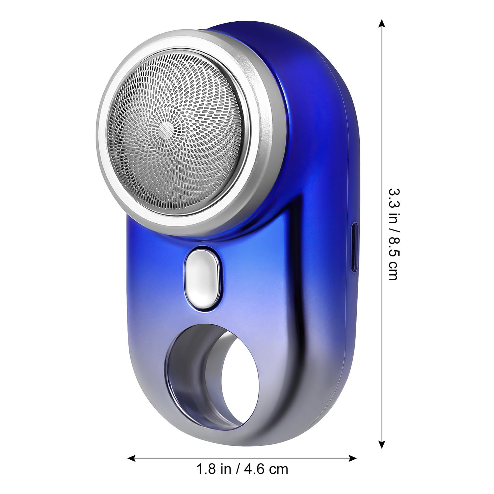 Homoyoyo Rasoio Elettrico Portatile Mini per Uomo Rasoio Ricaricabile USB Tascabile Display Digitale Adatto per Casa Viaggi e Uso Quotidiano Sfumatura Blu