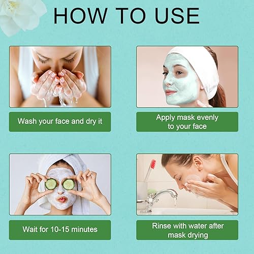 Miniatura 6 de Mascarilla facial de té verde para cara, removedor de puntos negros con extracto de té verde, mascarilla de limpieza profunda sin poros para