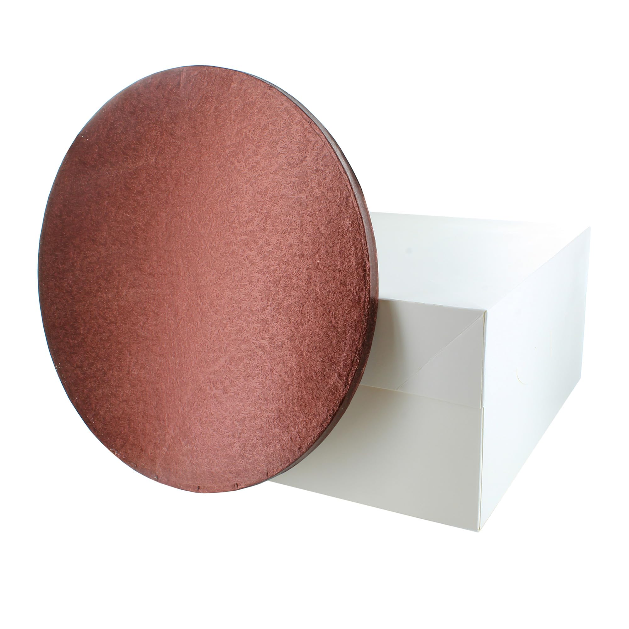 Culpitt Brown Board & Box Set | 12" (30Cm) | White Cake Box & Drum, Box And Strong Cake Board, Storage & Transport Combo