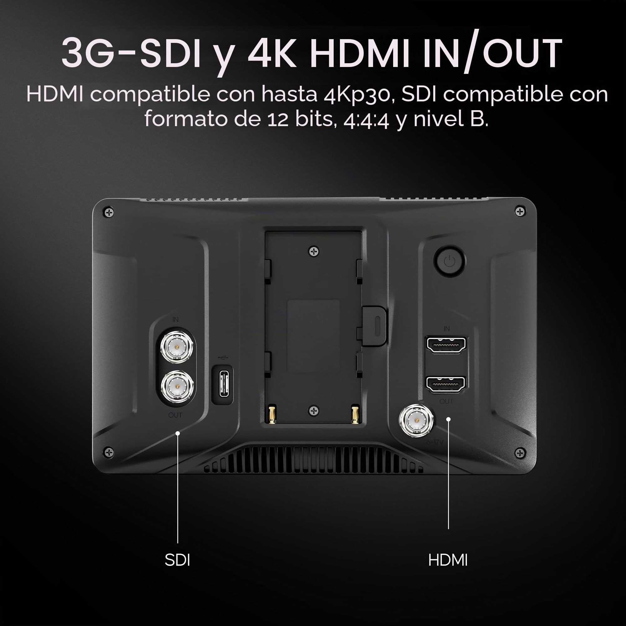 Osee G7 Pro Cámara Monitor 7 Pulgadas 3000nits Pantalla Táctil Monitor de Campo con Control de Cámara, Entrada/Salida HDMI 3G-SDI, LUT 3D, Enfoque Táctil Monitor de Vídeo para DSLR | Monitor de CA con pantalla táctil Full HD de 1920 x 1080 con entrada y s