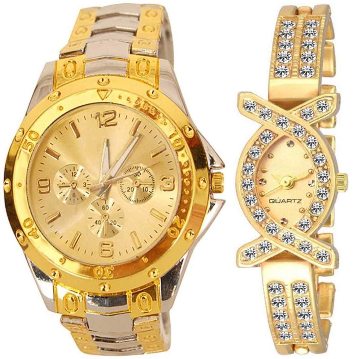 SELLORIA Gold Dial Couple Watches (B07WZG2L7X) Amazon Price History, Amazon Price Tracker
