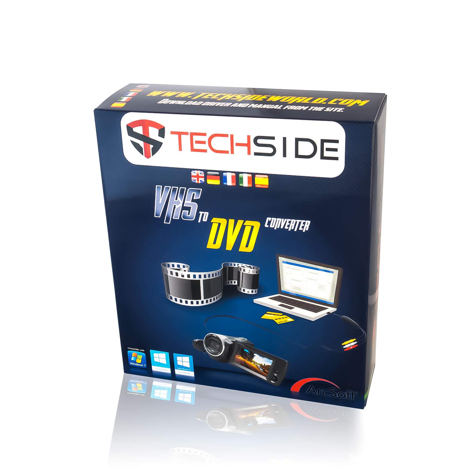 TECHSIDE Svhs S-Video Scart Adapter | Eingabe Ausgabe Funktion | Für Grabber Converter Vhs