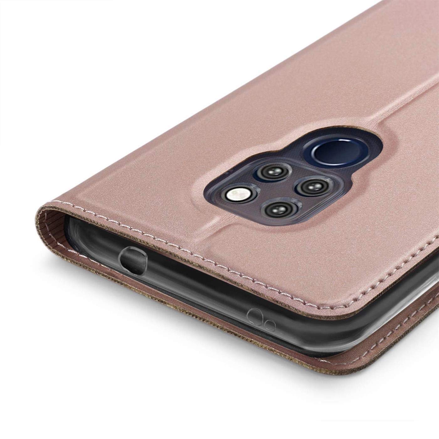 Verco Case compatible with Huawei Mate 20, Flip Wallet Cover with Magnetic Closure for Mate 20 Phone Case - rose gold - Image 2