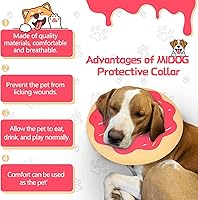 Vista 59 de MIDOG Inflatable Dog Cone Alternative for After Surgery - Soft Protective Donut Collar Prevents Licking, Comfortable Recovery E-Collar Alternative