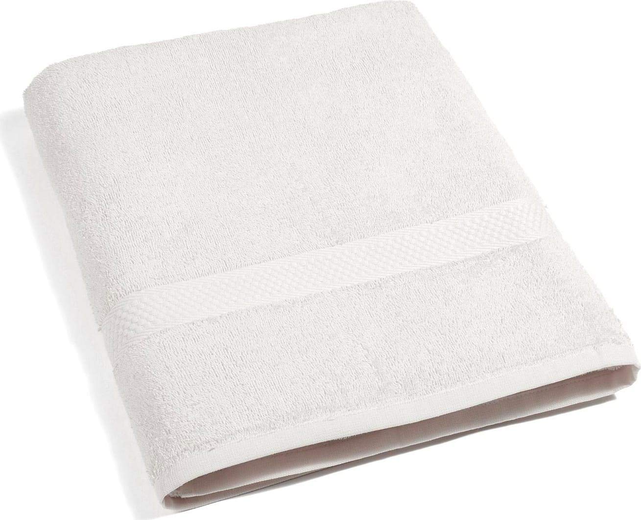 Caleffi - Telo Doccia, 100% Cotone Idrofilo, 100x150 cm, Colore Bianco, Modello Minorca