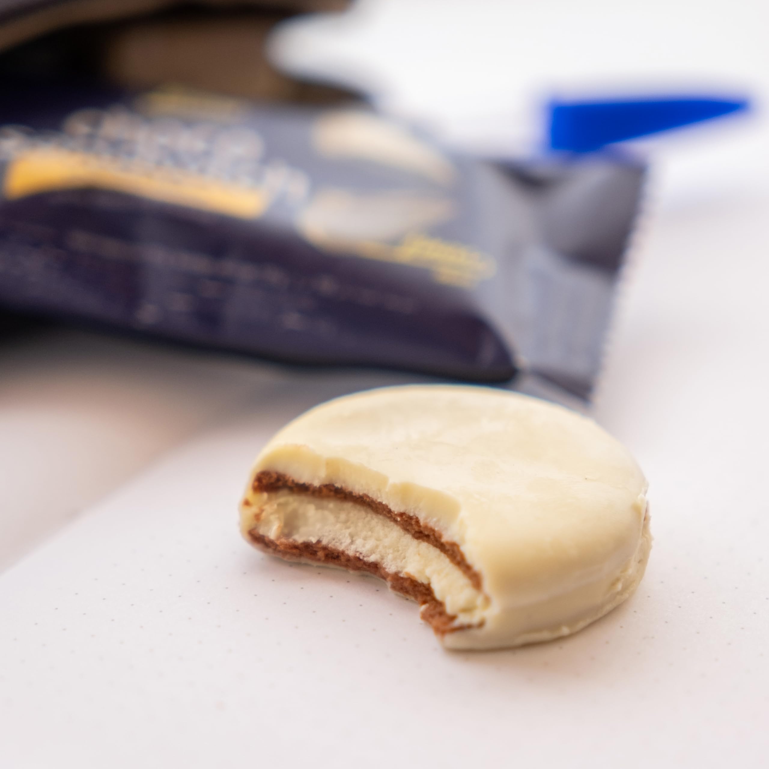 Tirma Choco Sándwich Fino de Chocolate Blanco – 8 Packs de 27,25 g (Estuche de 218 g) | Galletas con Relleno Bañadas en Chocolate Blanco | Snack Dulce Ideal para Merienda y Tentempiés