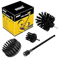 Vista 1 de Kit de accesorios de cepillo de taladro, limpiador multiusos, kit de limpieza de 4 piezas para baño, vidrio, azulejos, neumáticos de automóvil, Negro