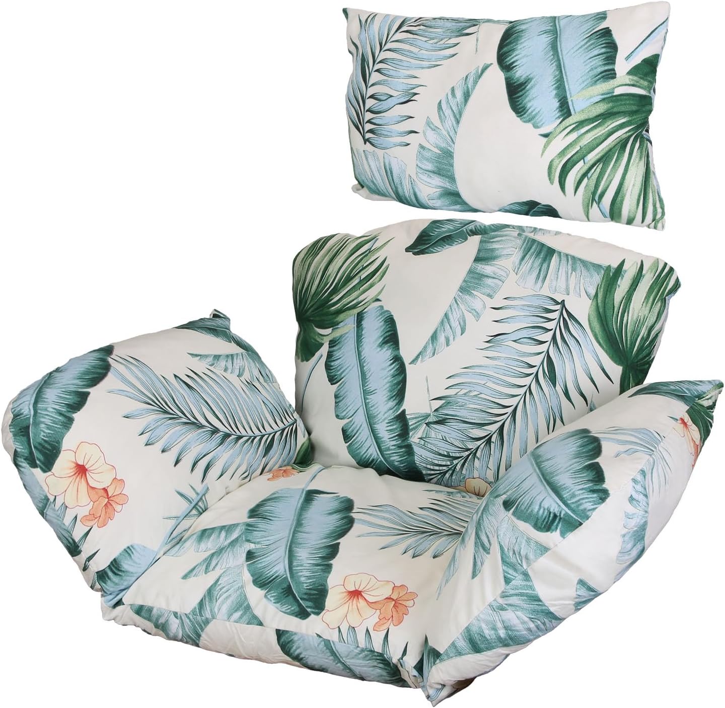Egg Chair Cushion Replacement, Soft Thicken Egg Outdoor Hanging Chair Cushion Hammock Swing Chairs Cushions Pads with Headrest Pillow for Indoor