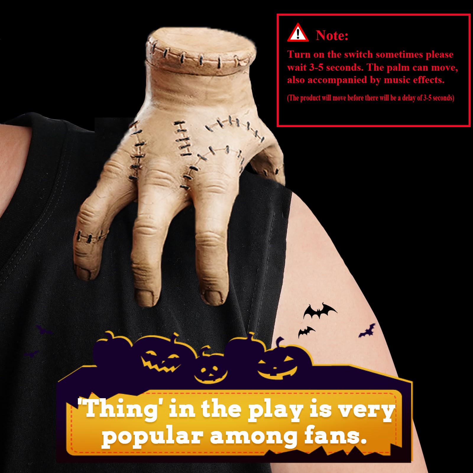 Amazon.co.jp: Syongzida Wednesday Addams Family Thing Hand、電動