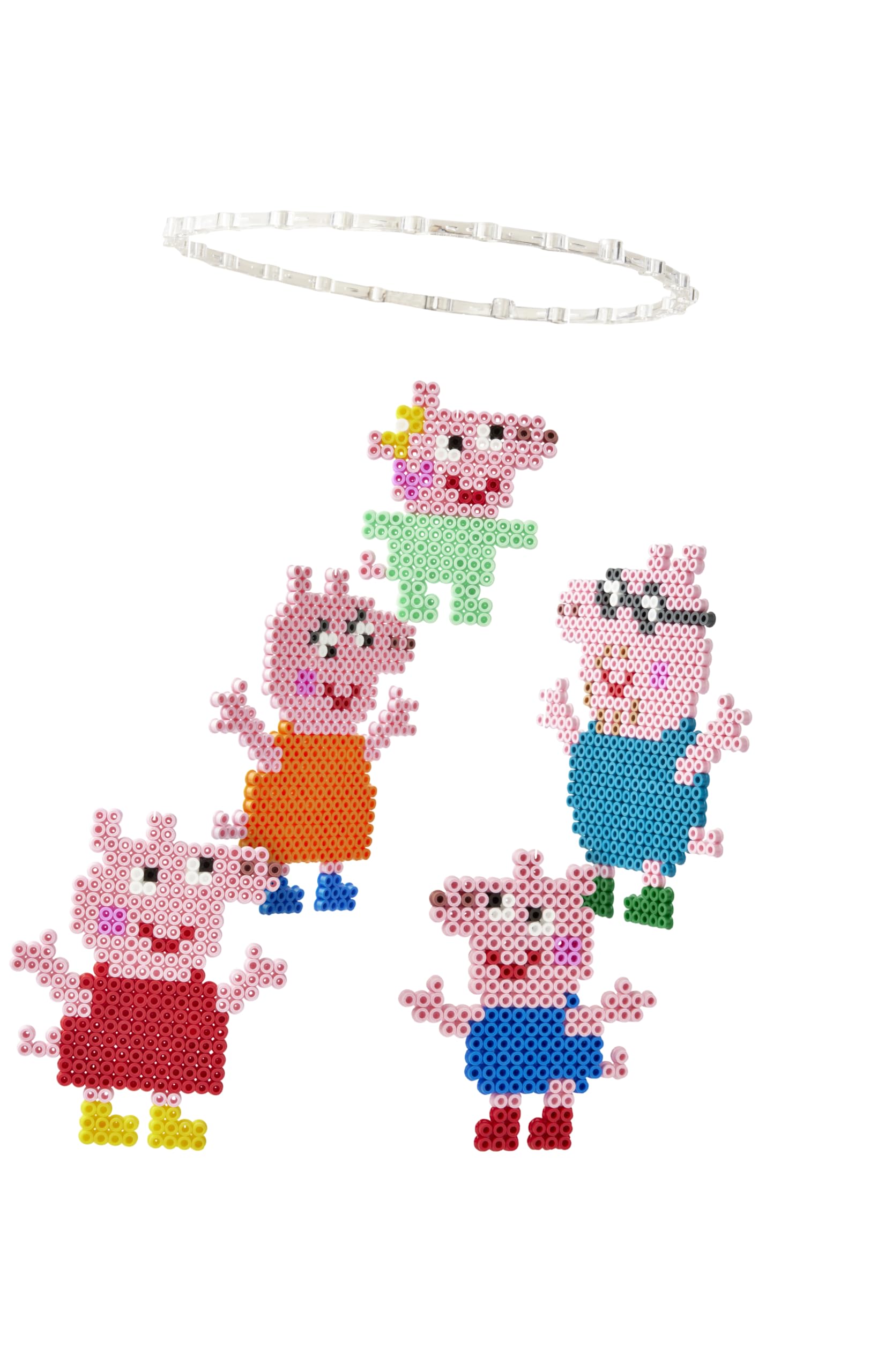Hama Beads 7917 Peppa Wutz & Sister, Paquete Grande de Regalo con 4.000 Cuentas Midi, 2 tableros de Clavijas, Plantilla con Motivos, Papel de Planchar, Instrucciones y Anillo móvil