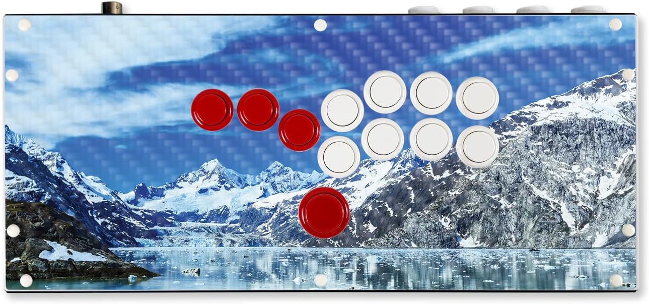 Carbon Fiber Gaming Skin Compatible with Hit Box (PS4/PC) - Sky Lake - Premium 3M Vinyl Protective Wrap Decal Cover - Easy to Apply | Crafted in The USA by MightySkins