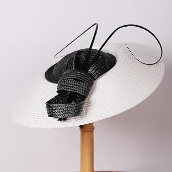FADVES Fascinators Pillbox Hat Weddings Women Straw Fedora Vintage Sinamay Base Hats