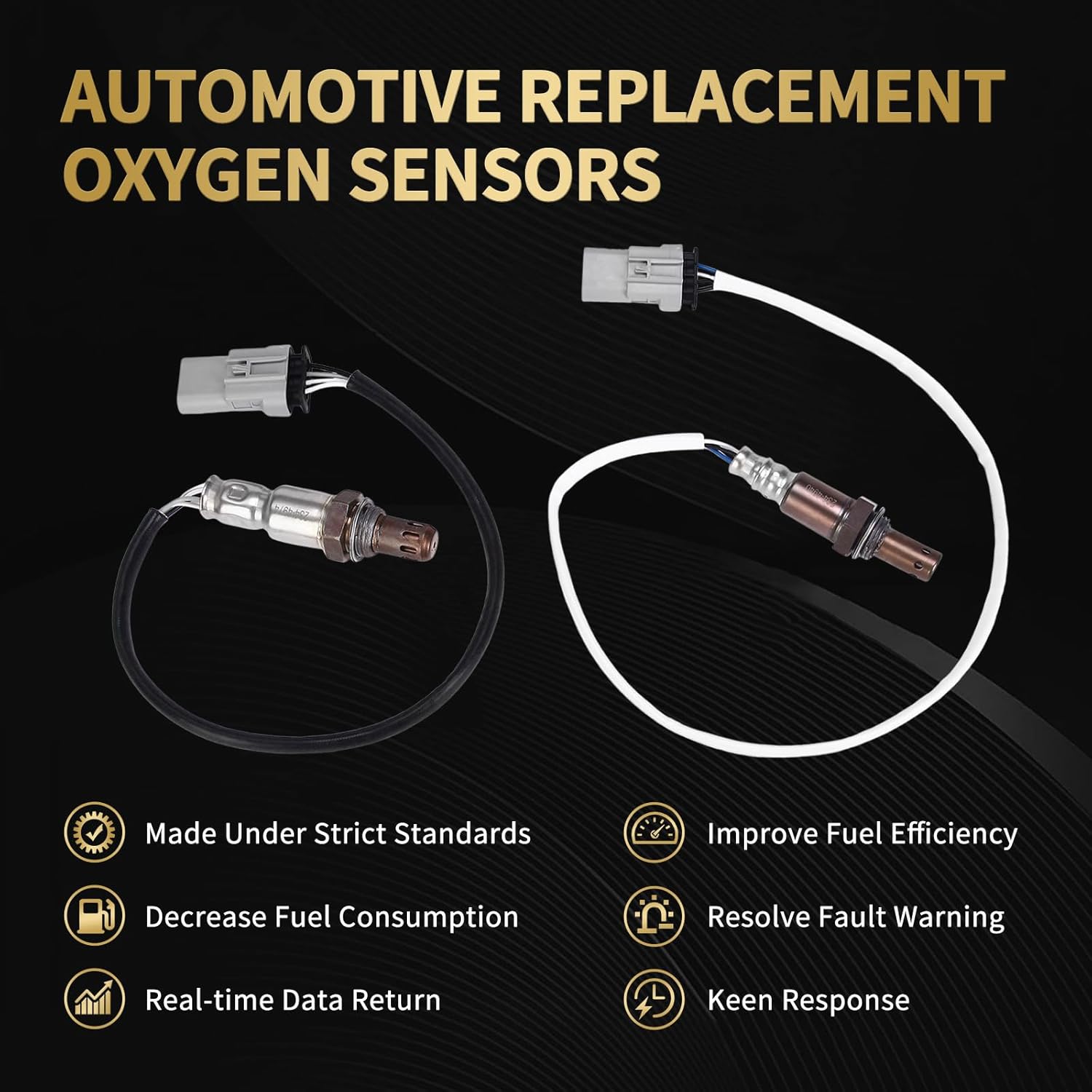 O2 Oxygen Sensor 4PCS Upstream Downstream 234-4940 234-4974 Replacement for GMC Yukon XL 2015-2018, Sierra 1500 2014-2017, for Chevy Tahoe Suburban 2015-2018, Silverado 1500 4.3L 5.3L 6.2L