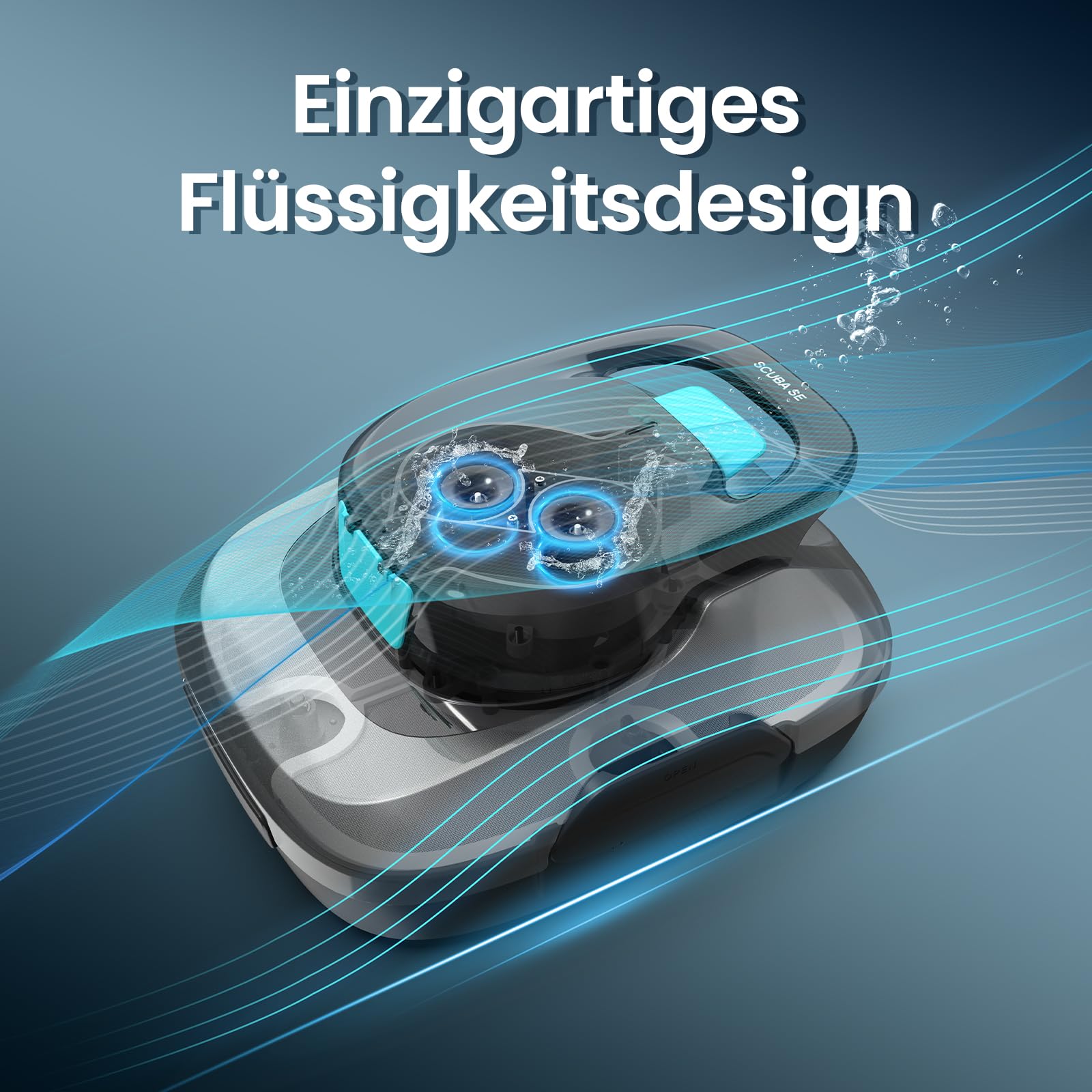 AIPER Kabelloser Poolroboter, Poolsauger Akku mit 90 Min Laufzeit, Doppelantrieb & Selbstparkfunktion, Idealer Poolreiniger für Flachbodenpools bis 80 m²