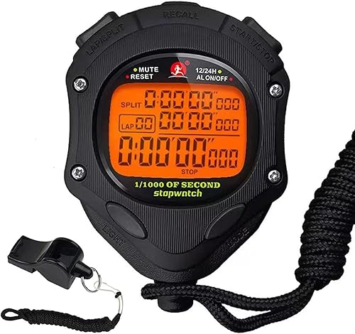 Rolilink Stopwatch Stop Watch for Sports Waterproof Stopwatches Timer for Sports and Competitions