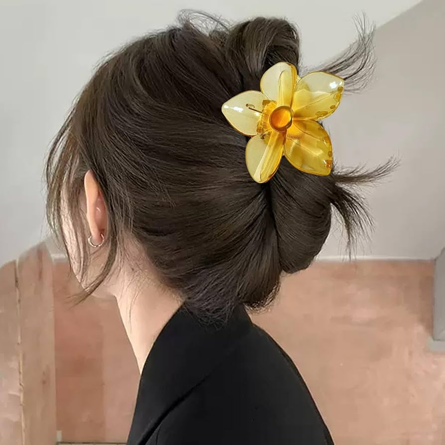 フラワー装飾付きクロークリップ フラワー装飾付きクロークリップ アクリルフラワー