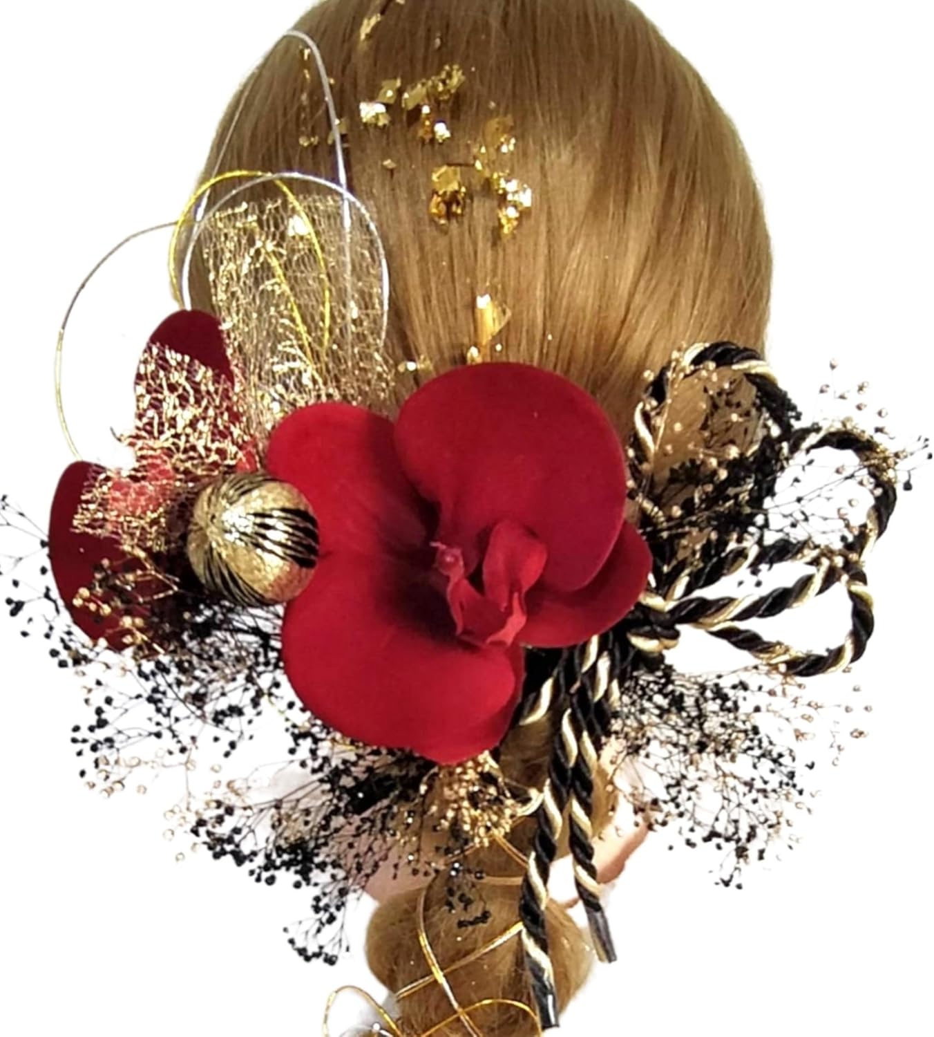 桂由美 金彩白ピンク 薔薇 豪華な刺繍振袖 仮絵羽 仕立てなし 振袖単品