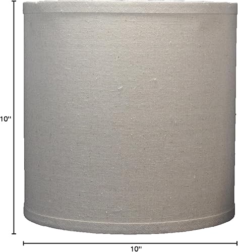 Miniatura 2 de Urbanest Pantalla de lámpara de tambor de lino, 10 x 10 x 10 pulgadas, natural, araña