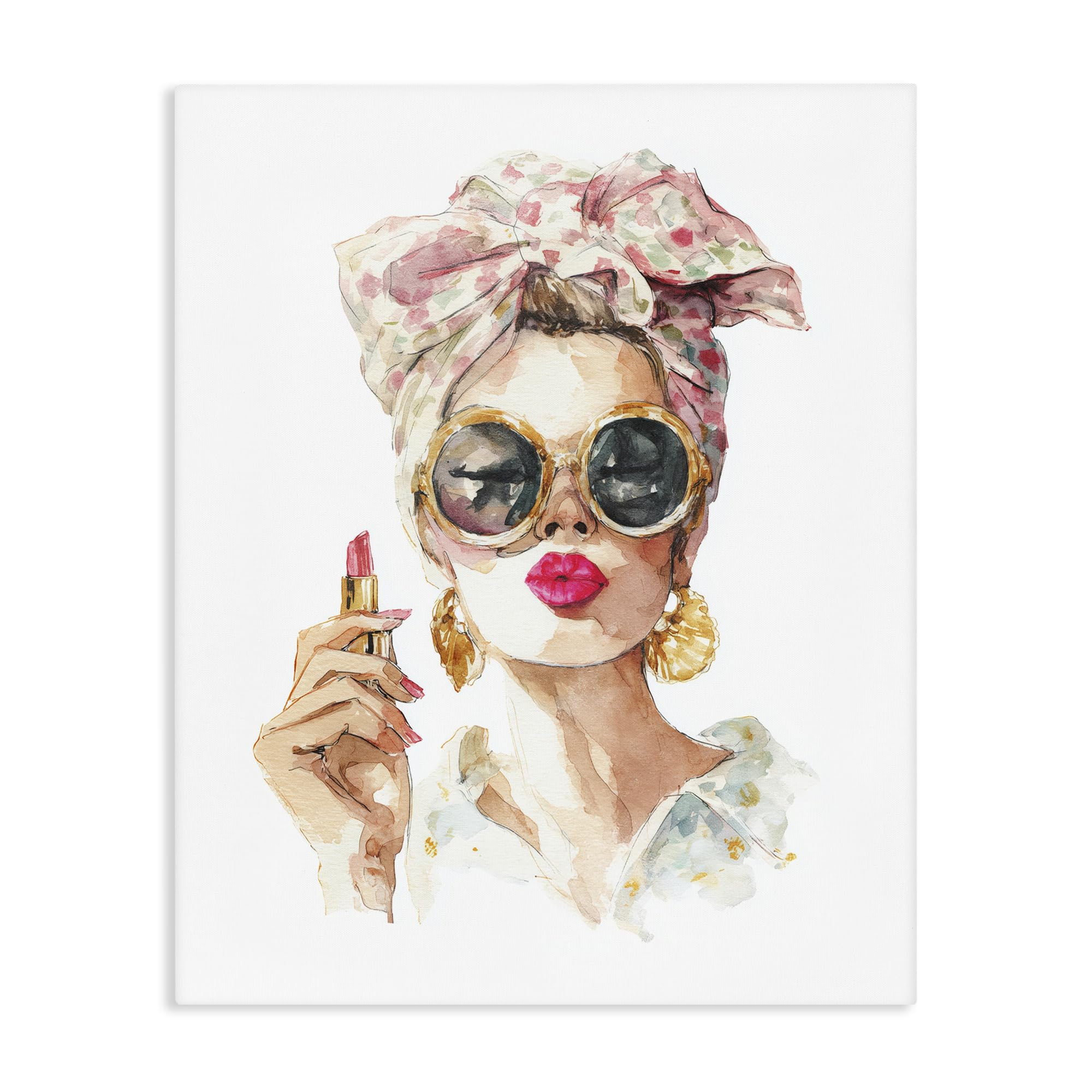 'Feminine Lipstick Spell'| Canvas Art