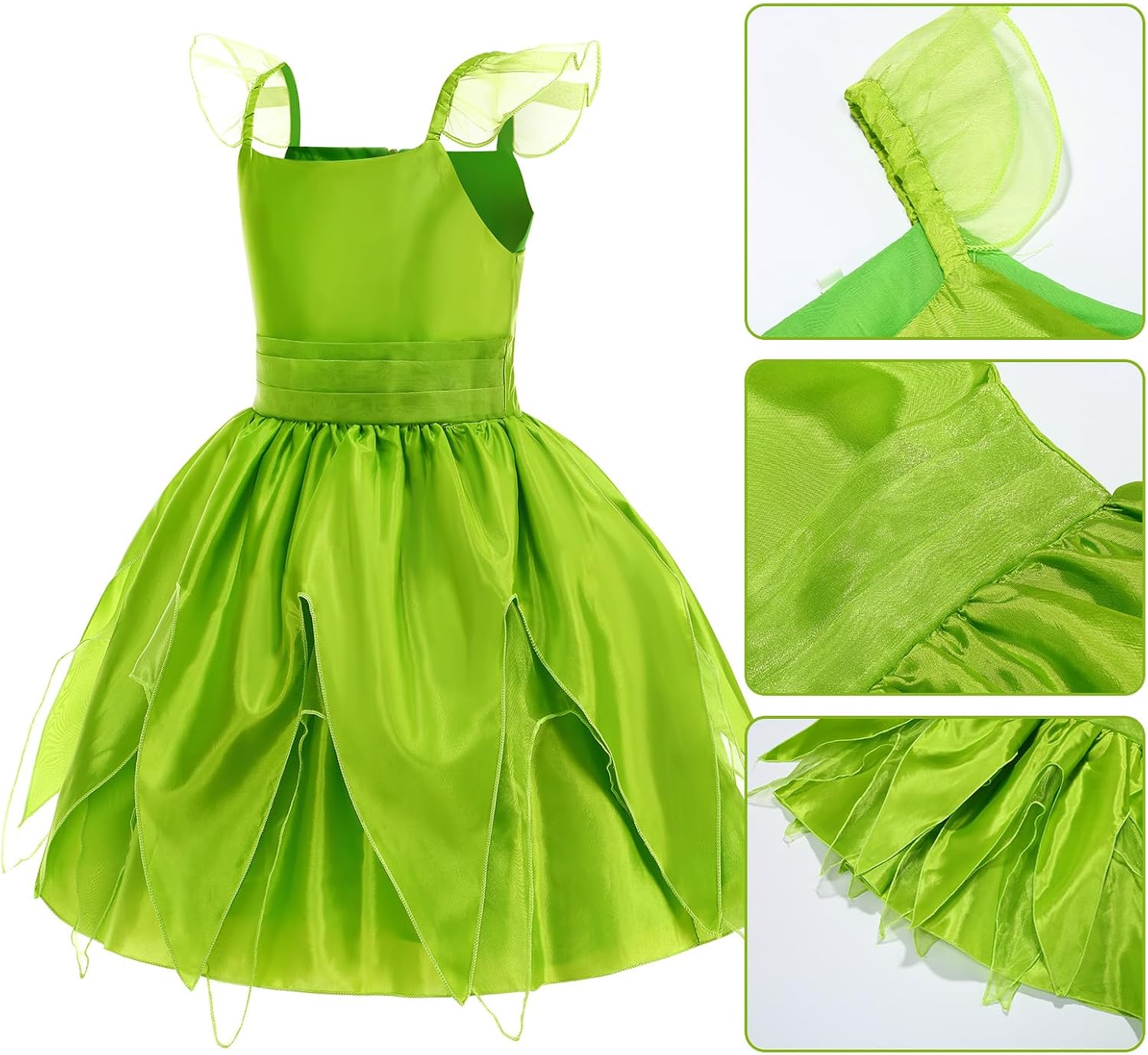 Fairy Costume for Girls Princess Dress with Wings and Accessories - Image 2