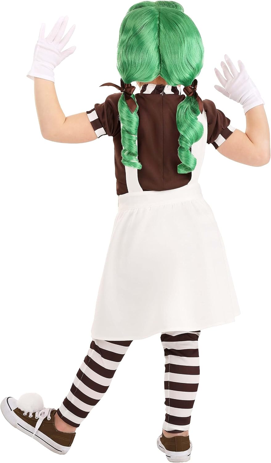 Willy Wonka Oompa Loompa Costume Dress for Toddler Girls - Chocolate Factory Worker Overalls Uniform Outfit