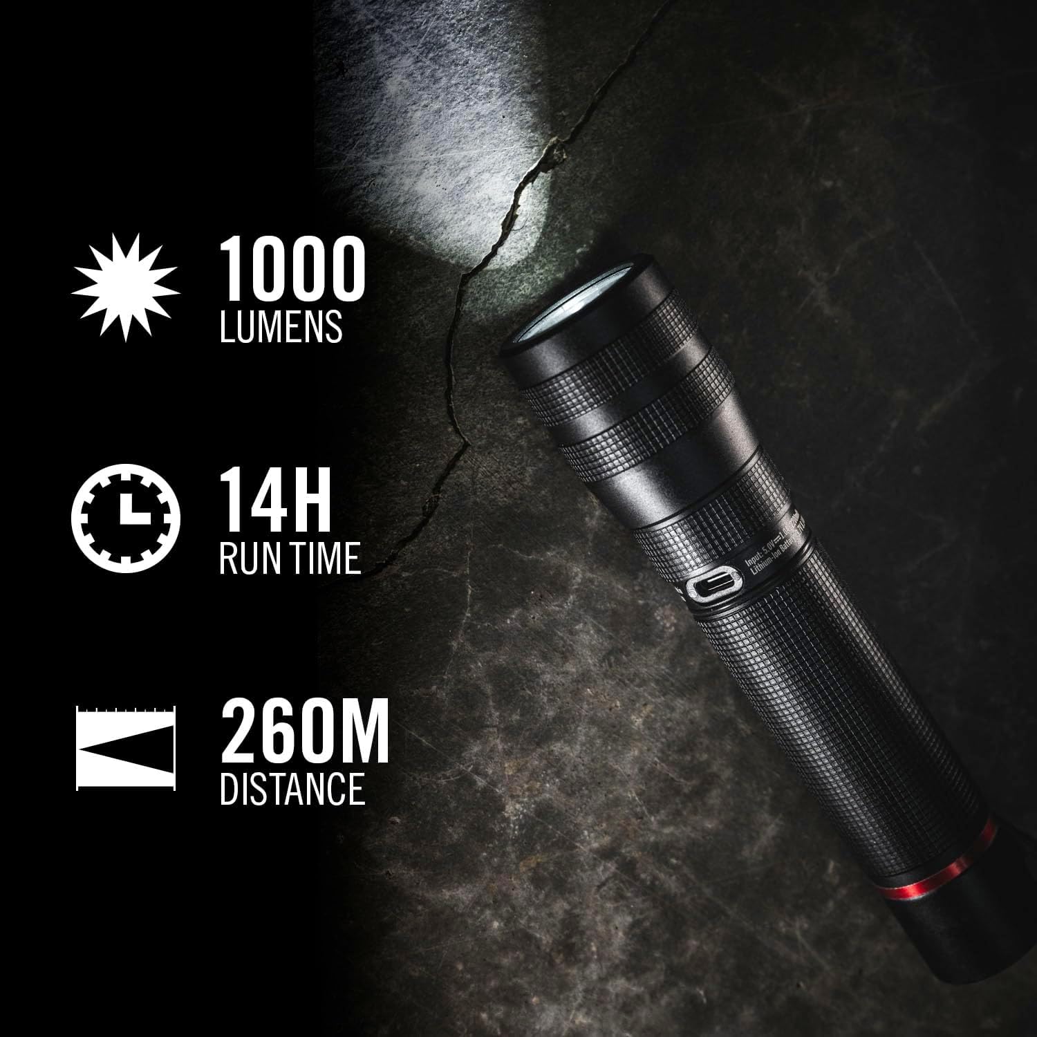 Coast 2 Stück G60R 1000 Lumen wasserdichte wiederaufladbare Taschenlampe