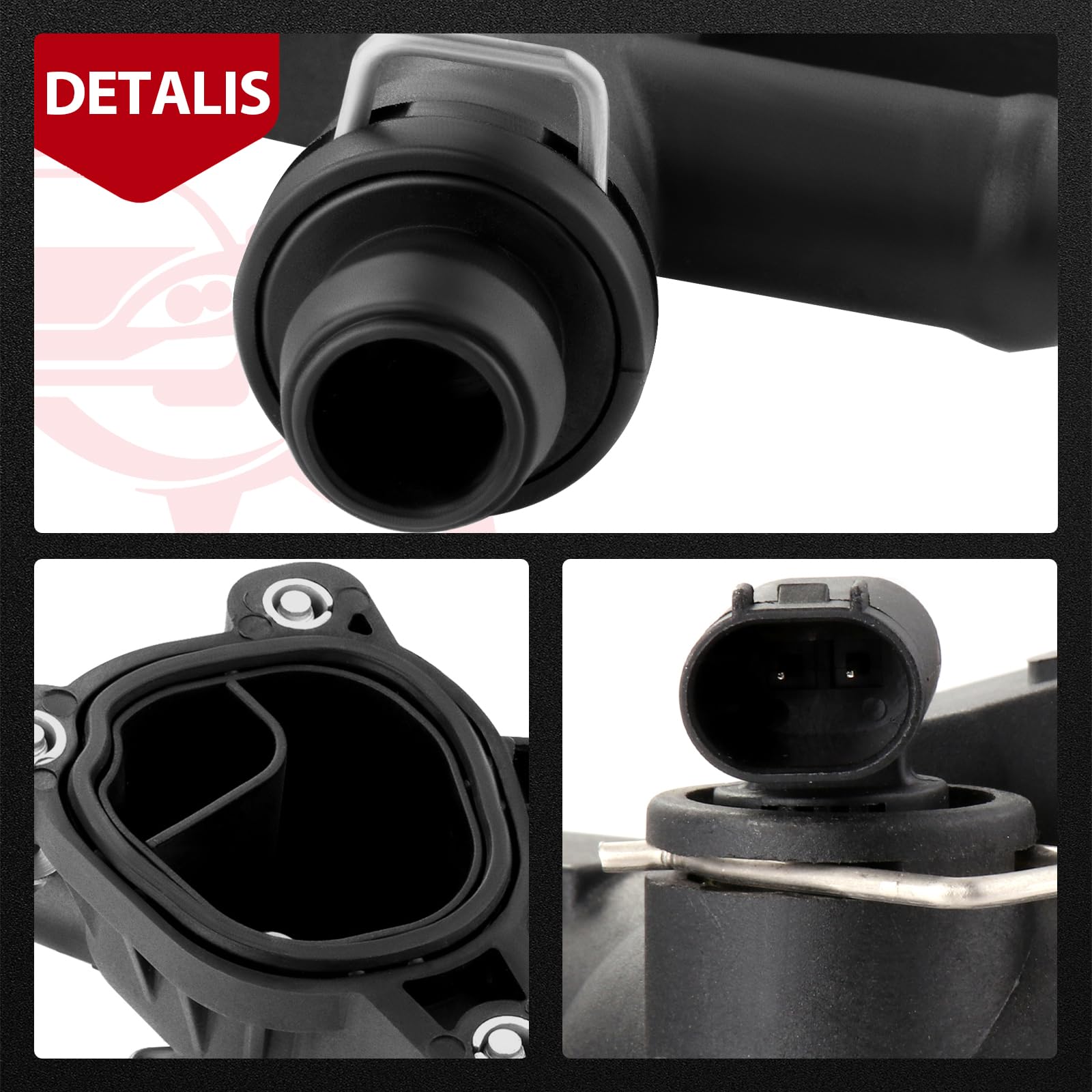 Premium Engine Coolant Thermostat & Housing Kit For Chevy Cruze, Sonic, Trax & More (2011-2021, 1.4L Turbo) - Direct Fit Replacement