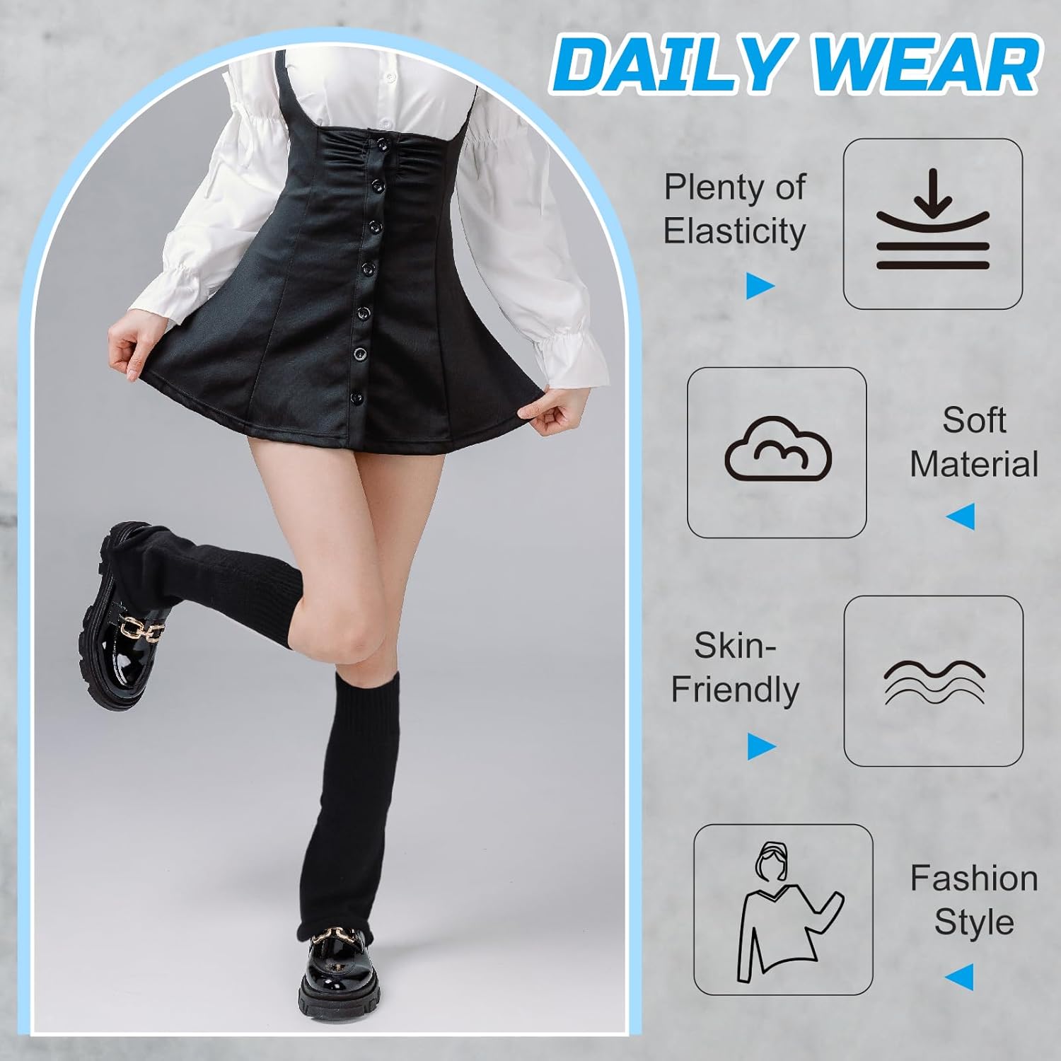 4 Pairs Y2K Leg Warmers for Women Star Arm Warmers Streetwear Retro Stretchy Leg Cover for Dance Accessories Cosplay - Image 4