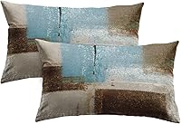 Vista 29 de Britimes Fundas de almohada modernas para decoración del hogar, 18 x 18 pulgadas, juego de 2 fundas de almohada decorativas, fundas de almohada